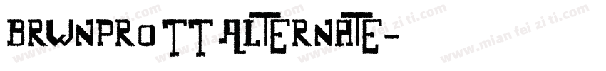 Brwnpro TT Alternate字体转换